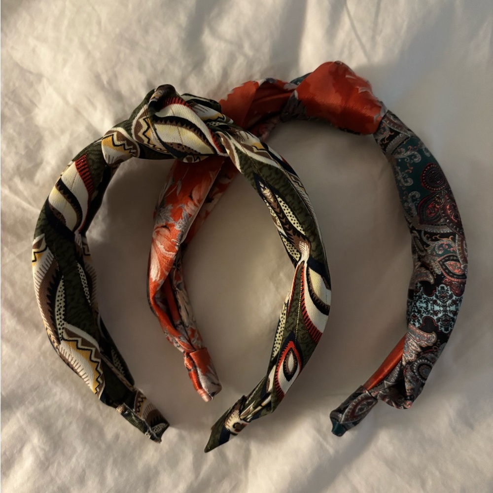 Anthropologie Patterned Headband Set